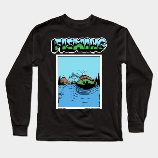 Fisherman Out On The Boat Fishing Novelty Gift Long Sleeve T-Shirt